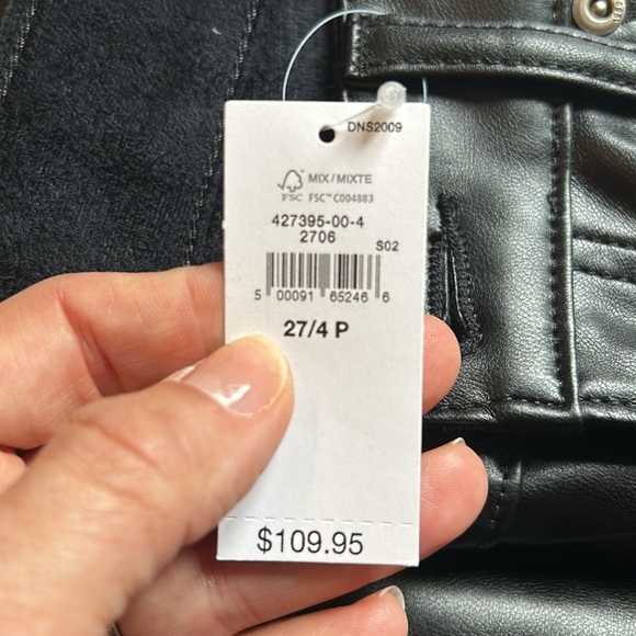 GAP Black Faux Leather Baby Boot Midrise Pant size 4P | 27 - Picture 6 of 6